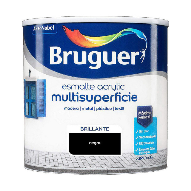 Bruguer akrüülvärv must 250ml