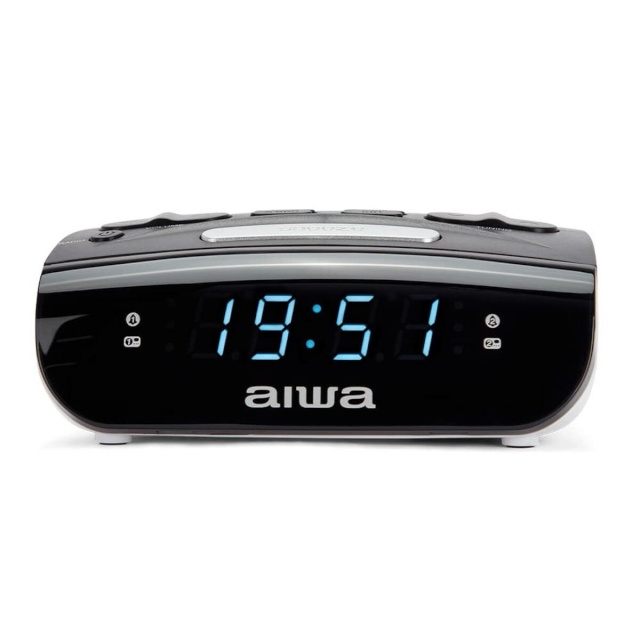 Aiwa kellraadio CR15 must AM/FM, hall