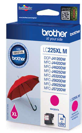 Brother tindikassett LC225XLM magenta