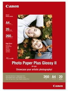 Canon fotopaber PP-201 Photo Paper Plus Glossy II A4 20lk.
