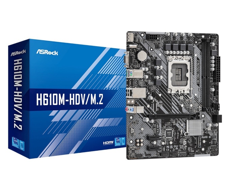 ASRock emaplaat H610M-HDV/M.2 Intel LGA1700 DDR4 mATX, 90-MXBH60-A0UAYZ