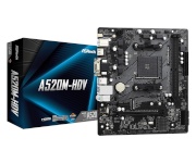 ASRock emaplaat A520M-HDV AMD AM4 DDR4 mATX, 90-MXBE50-A0UAYZ