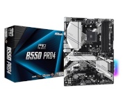 ASRock emaplaat B550 Pro4 AMD AM4 DDR4 ATX, 90-MXBCZ0-A0UAYZ