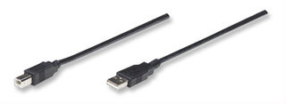 Manhattan USB kaabel A -> B St/St 3.00m sw