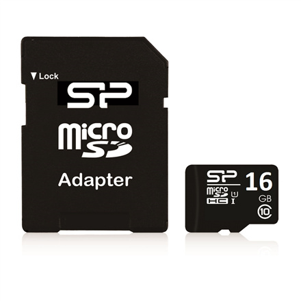 Silicon Power mälukaart microSDHC 16GB Class 10 + SD adapter