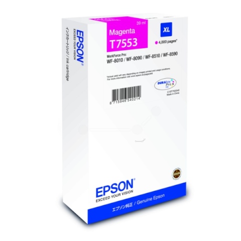 Epson tindikassett T7553 magenta XL | WF-8010/WF-8090/WF-8510/WF-8590
