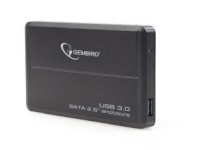 Gembird kettaboks for 2.5" SATA - USB 3.0, Aluminium, Black