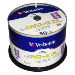 Verbatim toorikud 1x50 DVD+R DL wide pr. 8x Speed, 8,5GB Life Series