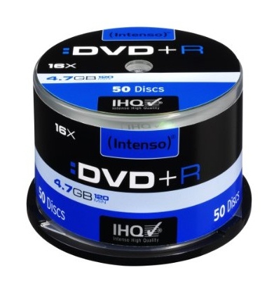 Intenso toorikud 1x50 DVD+R 4,7GB 16x Speed, Cakebox