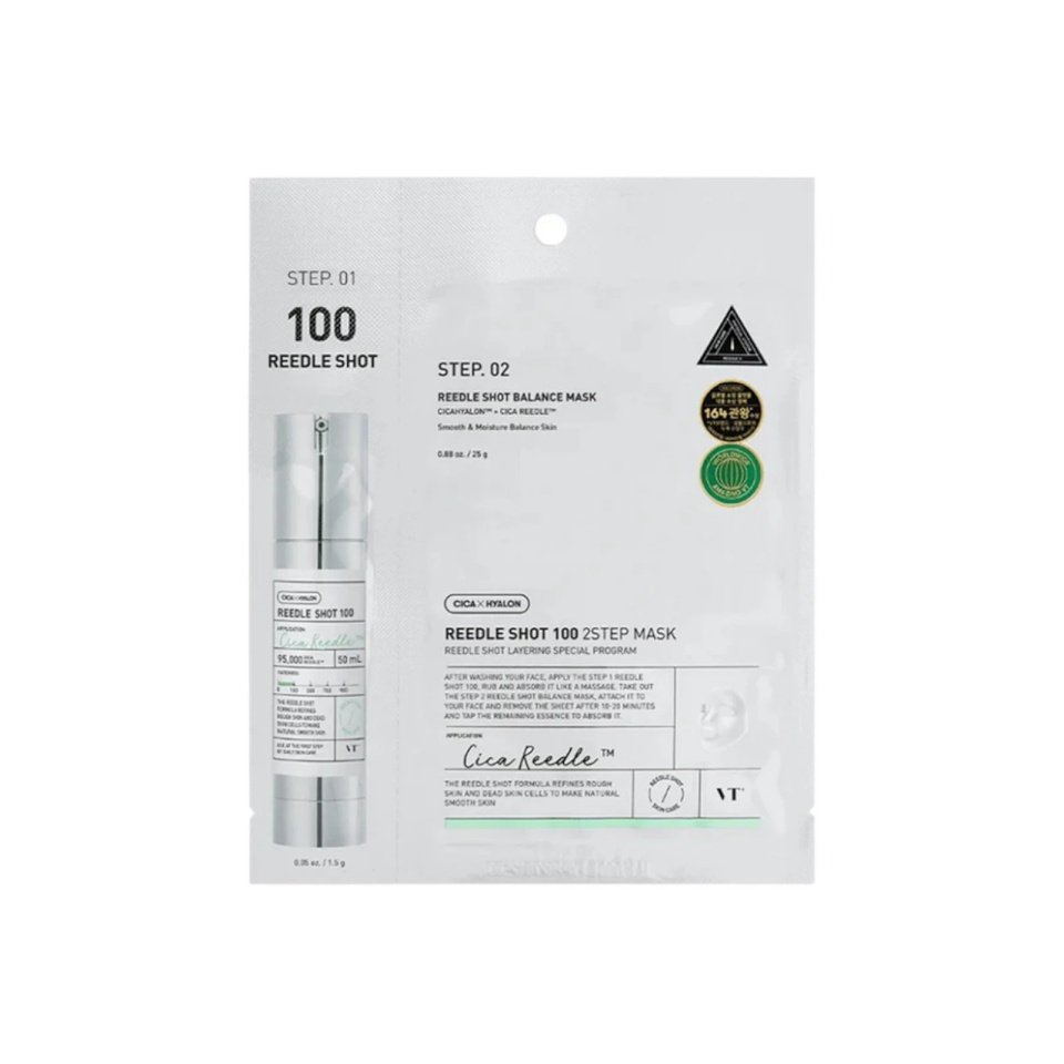 VT Cosmetics näomask Reedle Shot 100 2 Step Mask 26,5g, unisex