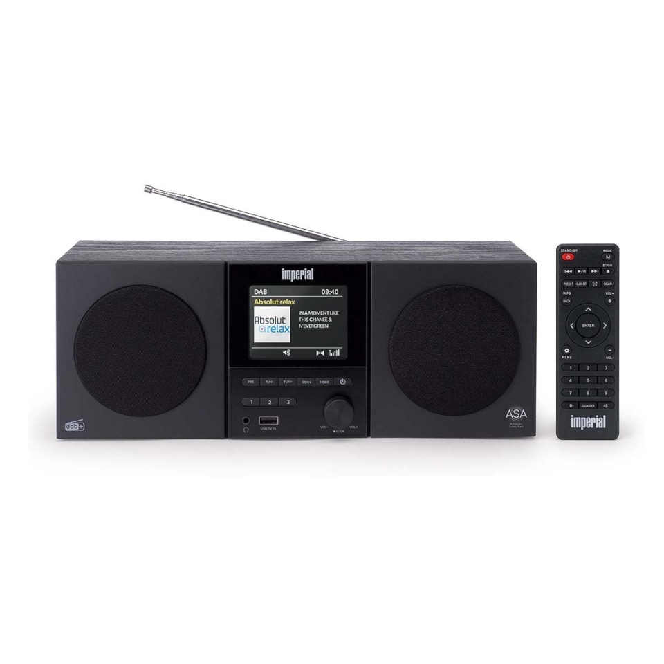 Imperial raadio DABMAN-220BK DAB+-FM stereoraadio Bluetoothi ja kaugjuhtimispuldiga