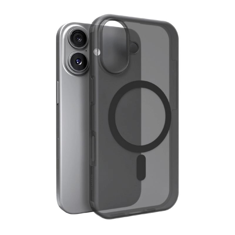Puro Daylight Magsafe Compatible Silicone Case for iPhone 17 - Translucent Black must / iPhone 17
