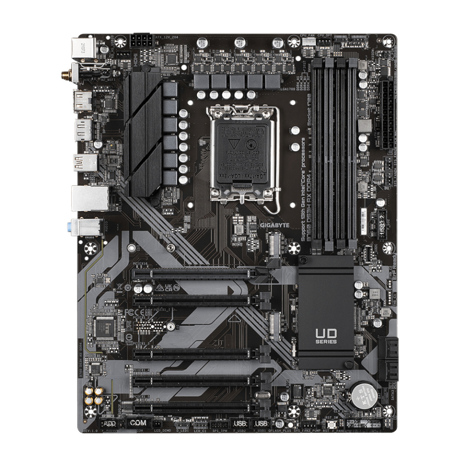 Gigabyte emaplaat B760 DS3H AX, Intel, LGA1700, DDR4, ATX