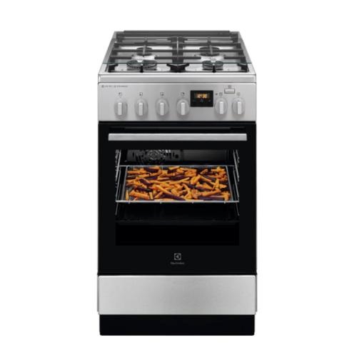 Electrolux gaasipliit LKK560222X , 4 x gaas, elektriahi, 50 cm, aurufunktsioon, roostevaba teras