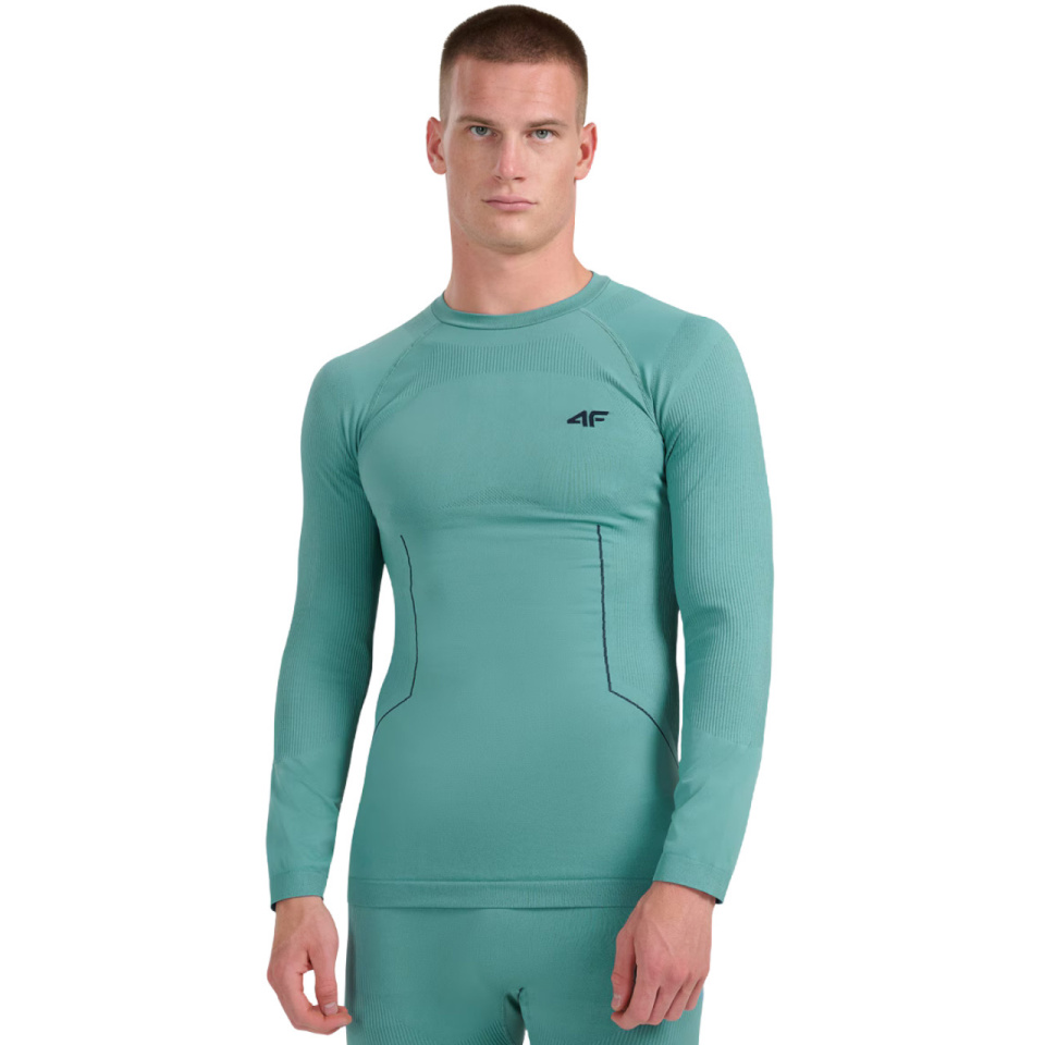 4F T-särk Thermoactive meestele M233 Morska roheline 4FWAW25USEAM233 46S suurus S/M