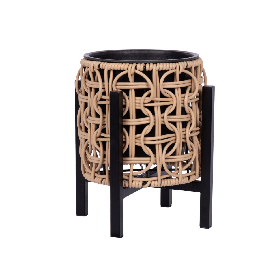 H4Y lillepott WICKER, 20x20x23cm, helepruun