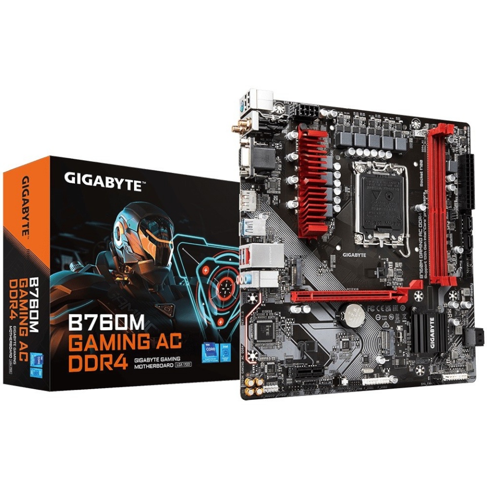 Gigabyte emaplaat B760M GAMING AC DDR4, LGA1700, DDR4, mAT