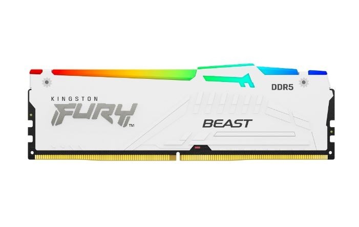 Kingston mälu Memory DDR5 Fury Beast White RGB 64GB(2x32GB) 5600MHz CL40