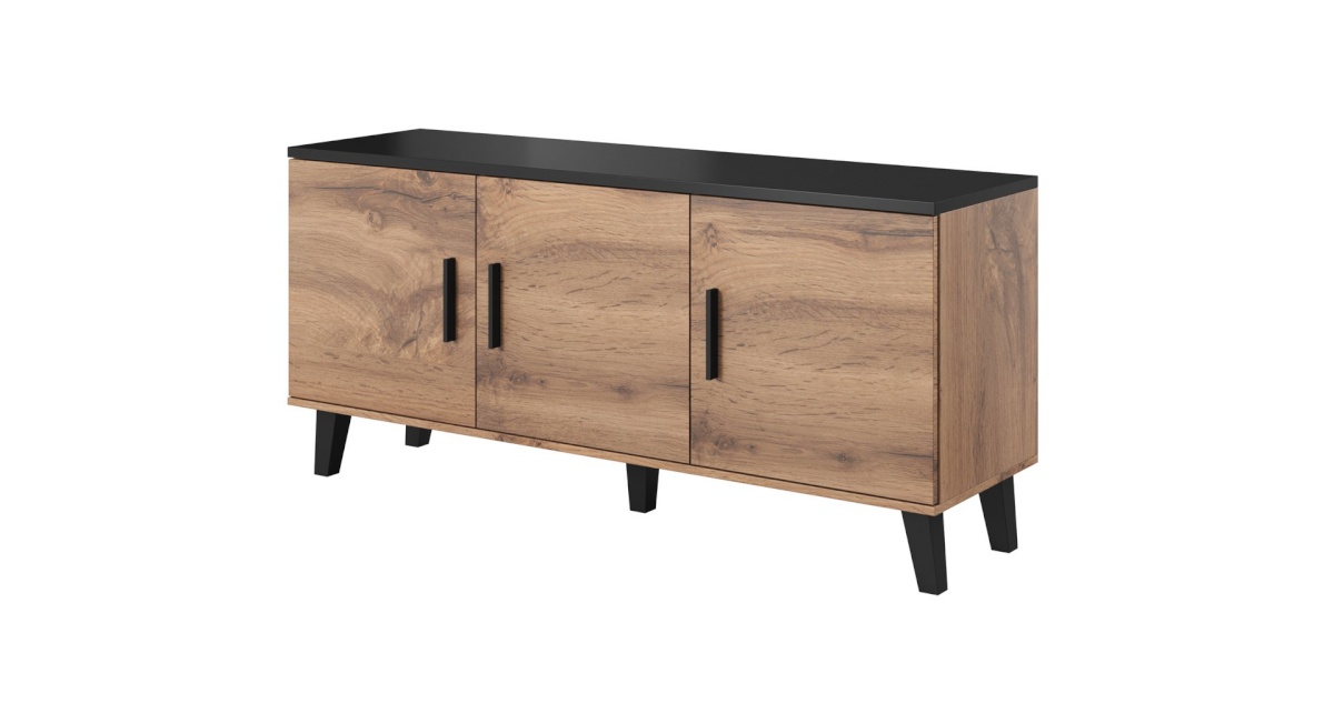 Cama Meble puhvetkapp Sideboard LOTTA 150 3D wotan oak + mat must