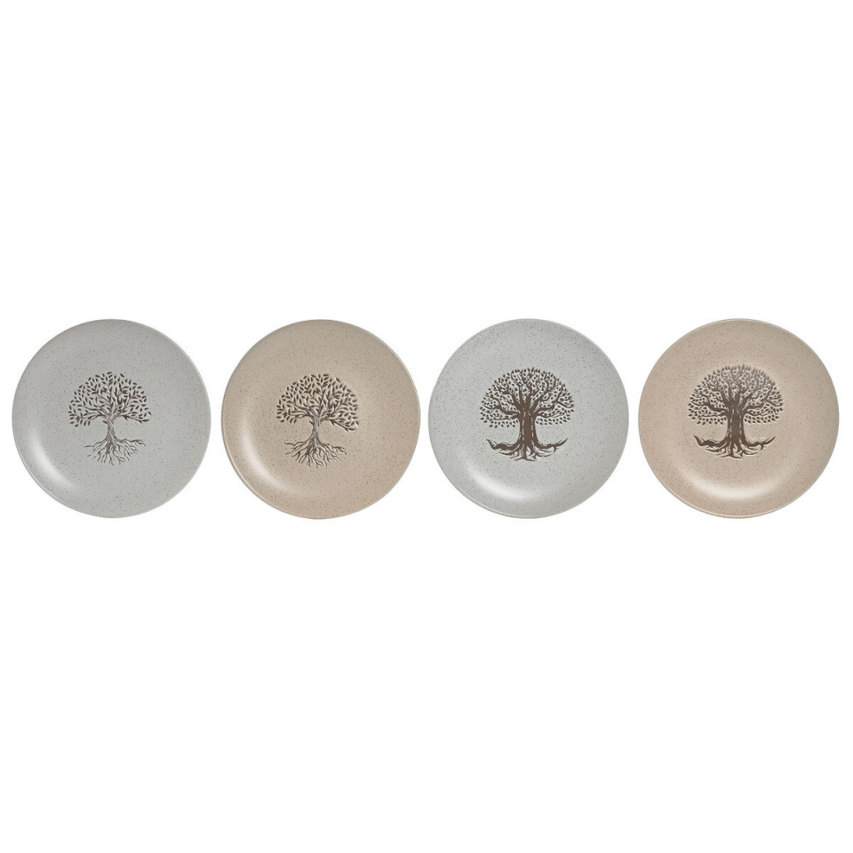 Home ESPRIT Lame taldrik valge beež Keraamika Traditsiooniline 20x20x2,5cm