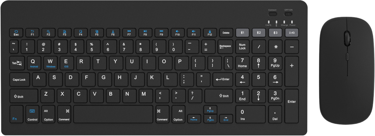 Omega juhtmevaba klaviatuur + hiir OKM2658B US