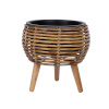 H4Y lillepott WICKER, 28x28x28cm, helepruun