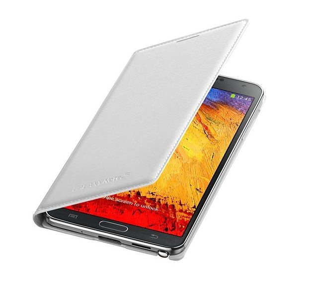 Samsung Galaxy Note 3 kaitseümbris Wallet Flip Cover, valge