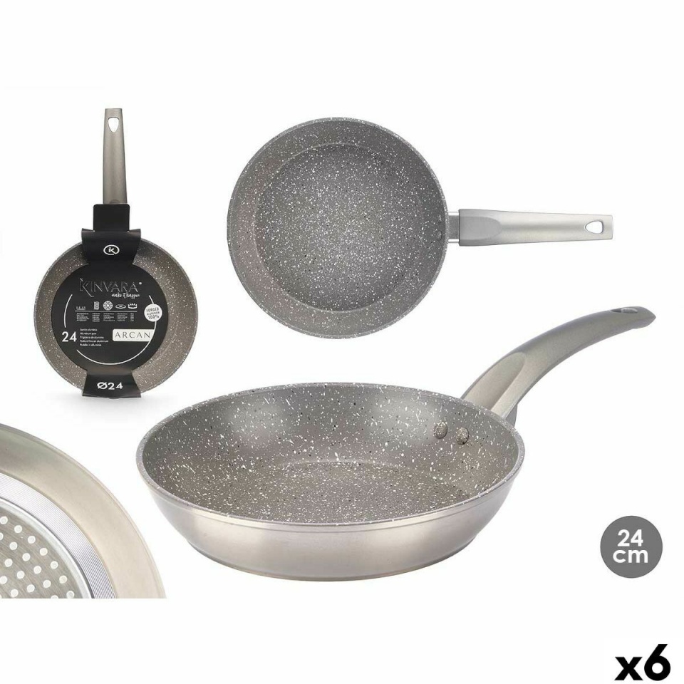 Kinvara pann 3 Hõbedane alumiinium Bakeliit duralumiinium 6 Ühikut