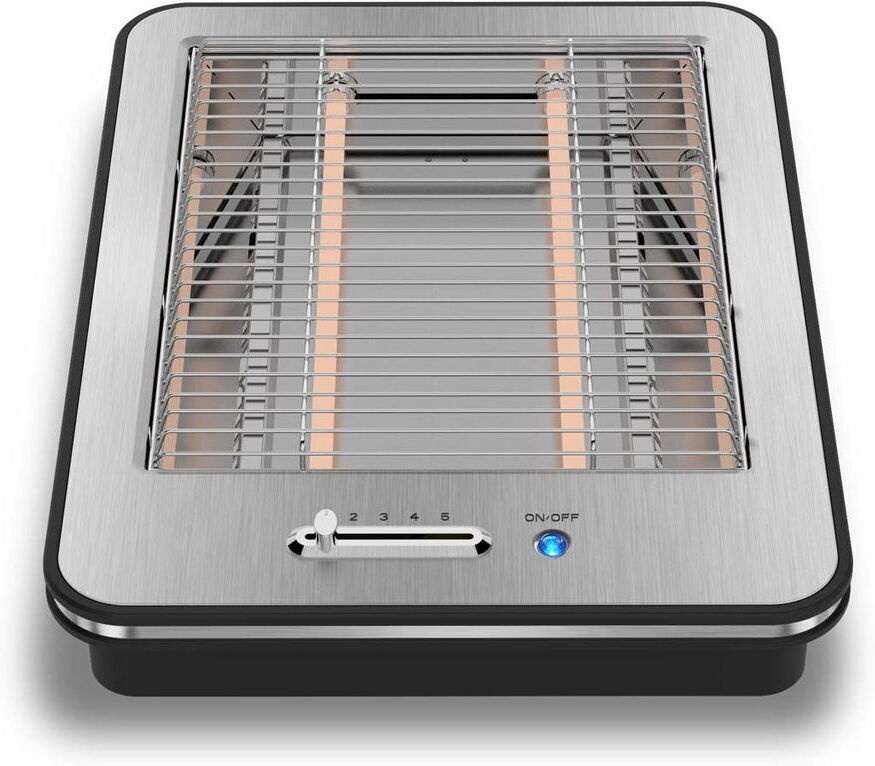 Witt röster Classic Flat Toaster, roostevaba teras/must