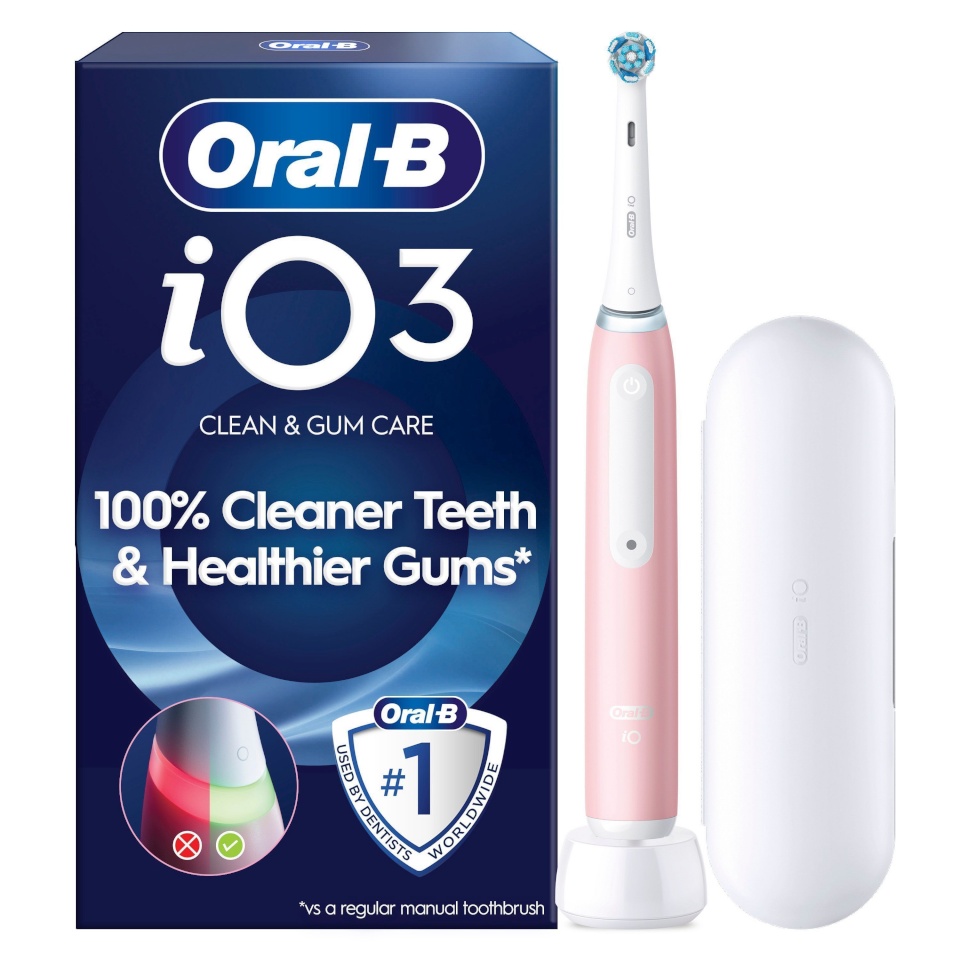 Braun elektriline hambahari Oral-B iO3, roosa + reisikott