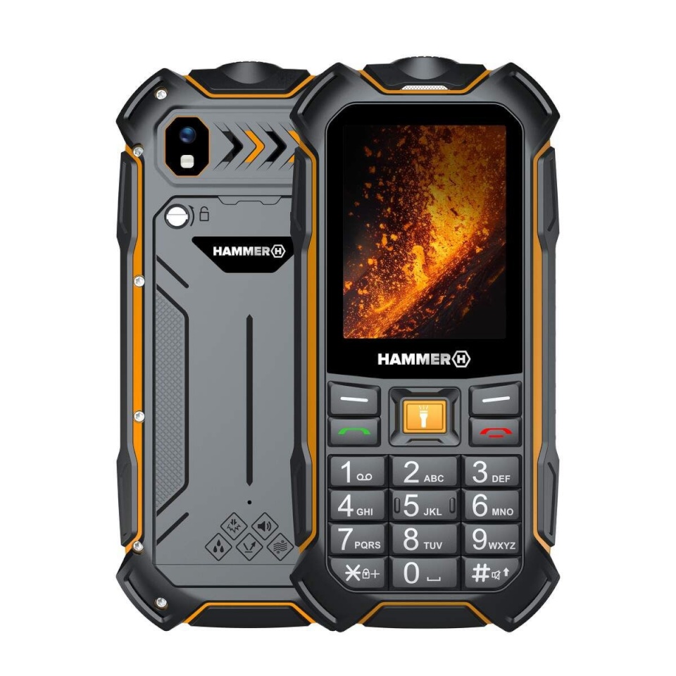 Hammer nuputelefon Boost 2 LTE, must, 2.4 ", IPS, 64 MB, 128 MB, Dual SIM, 3G 3500 mAh