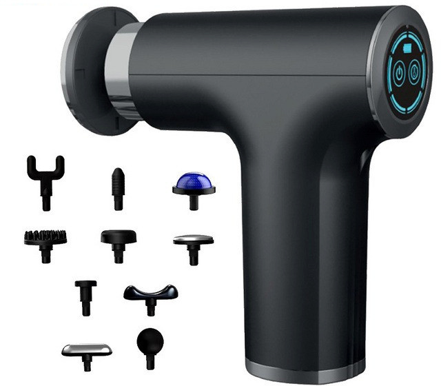 Platinet massaažipüstol PMAS90 Massage Gun, 1500mAh, must