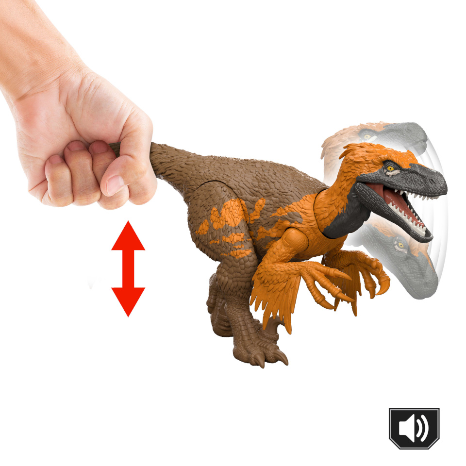 Mattel mängufiguur Jurassic World Wild Roar Utahraptor