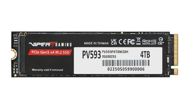 Patriot kõvaketas SSD 4TB VIPER PV593 M.2 2280 PCIe Gen5 x4 14000/13000MB/s