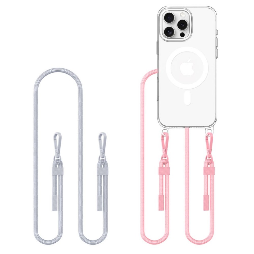 Tech-Protect FLEXAIR CHAIN MagSafe iPhone 16 Pro GREY & PINK