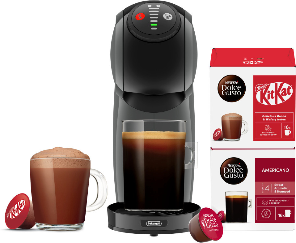 DeLonghi kapselkohvimasin Dolce Gusto Genio S KitKat Bundle Pack Capsule Maker, must/hall