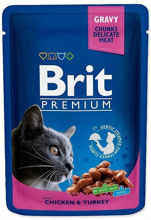Brit kassitoit Premium Chicken&Turkey - Wet Cat Food- 100g