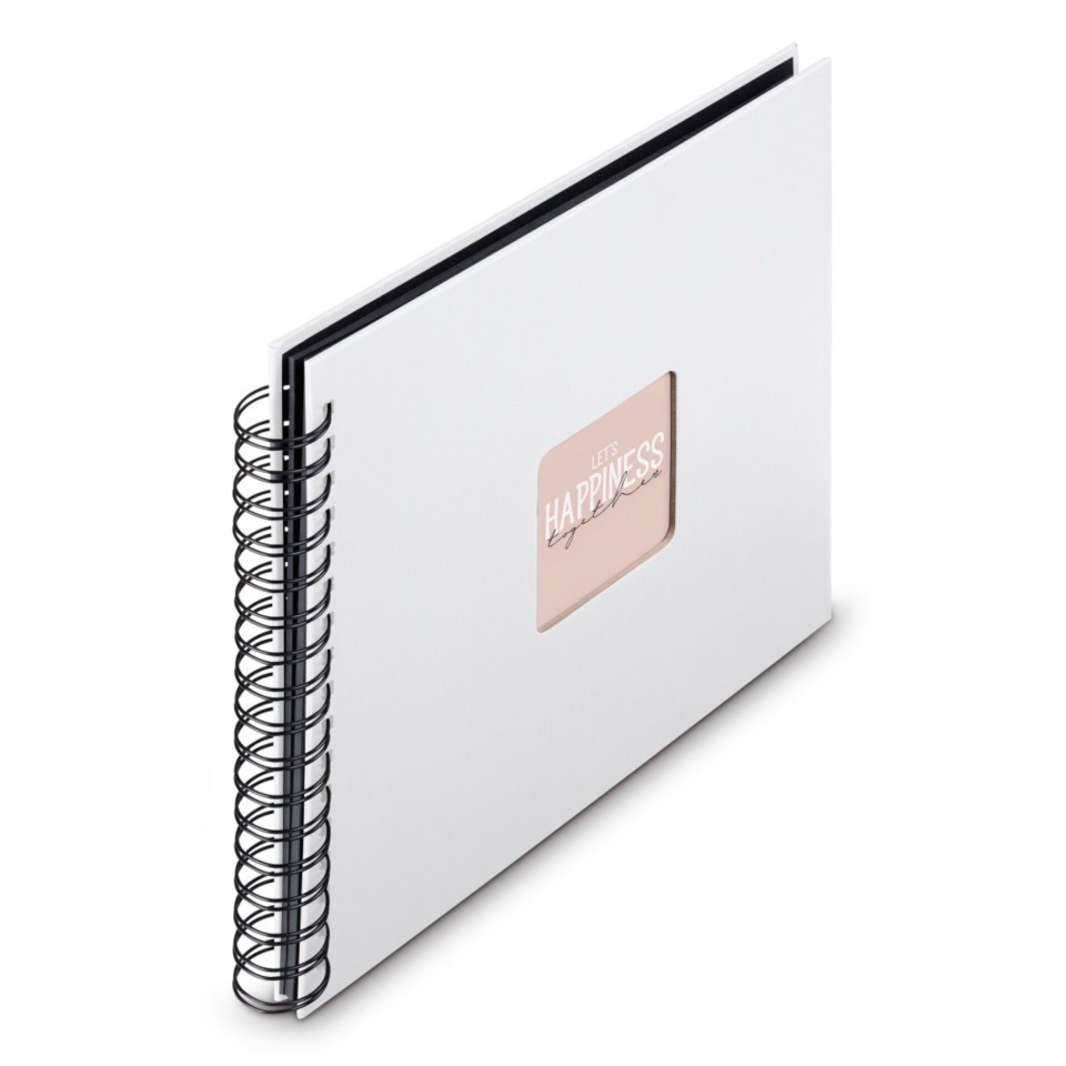 Hama fotoalbum Fine Art Spiral valge 28x24 50 schwarze Seiten 9846