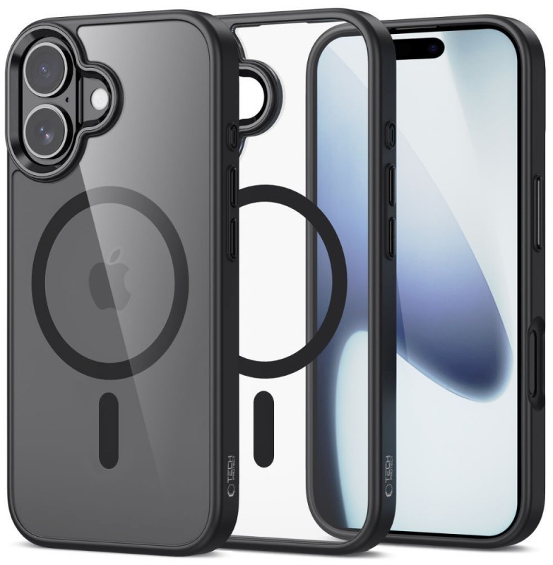 Tech-Protect kaitseümbris Apple iPhone 17 MagMat MagSafe must/läbipaistev