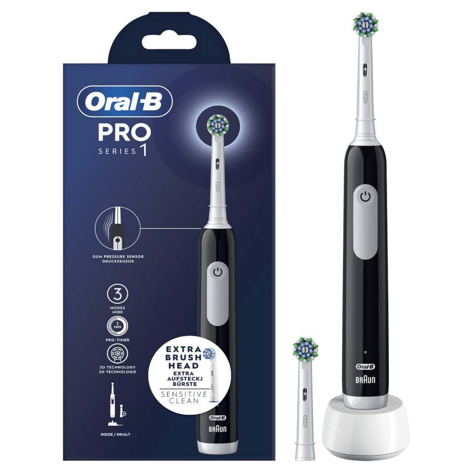 Braun elektriline hambahari Oral-B Pro Series 1 Adult Oscillating, must/valge