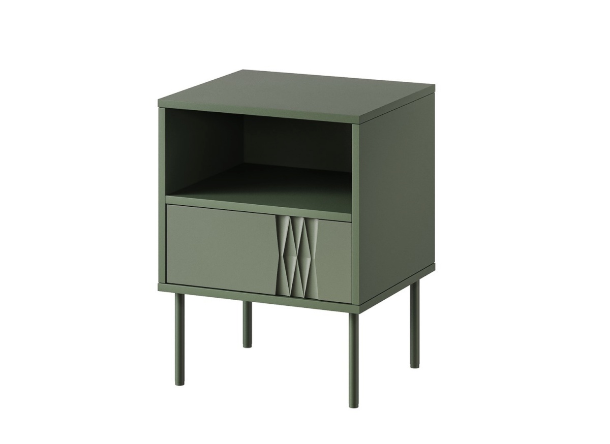Cama Meble öökapp Bedside Table 2tk TRESSE 44x40x53 matte roheline