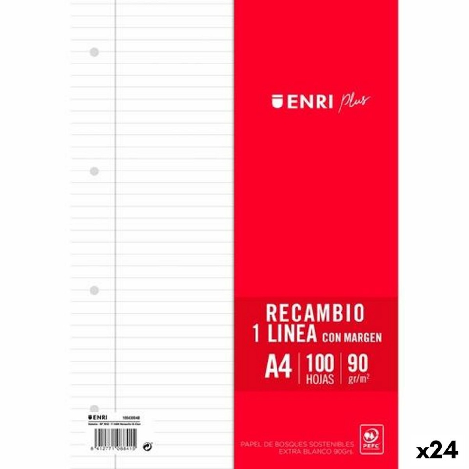 ENRI Asenduslehed valge A4 100 Lehed 24tk