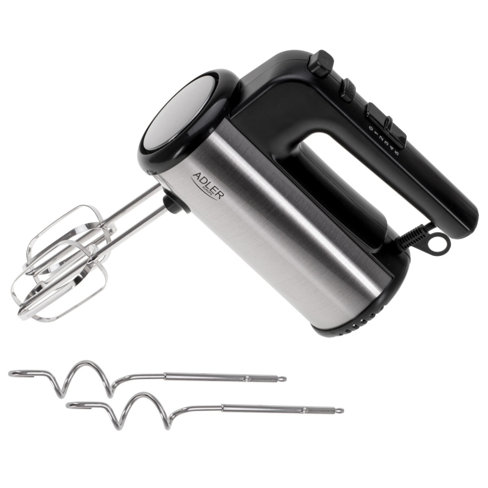 Adler mikser AD 4232 Hand Mixer, roostevaba teras/must