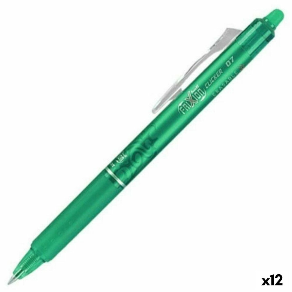 Pilot pastapliiats Frixion Clicker Kustutatav tint roheline 0,4 mm 12tk