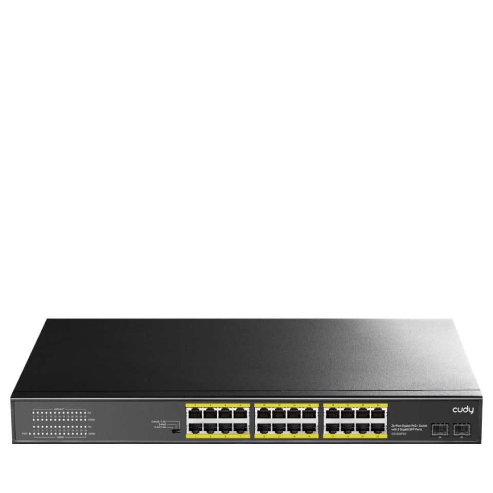 Cudy switch GS1028PS2 network Gigabit Ethernet (10/100/1000) Power over Ethernet (PoE) must