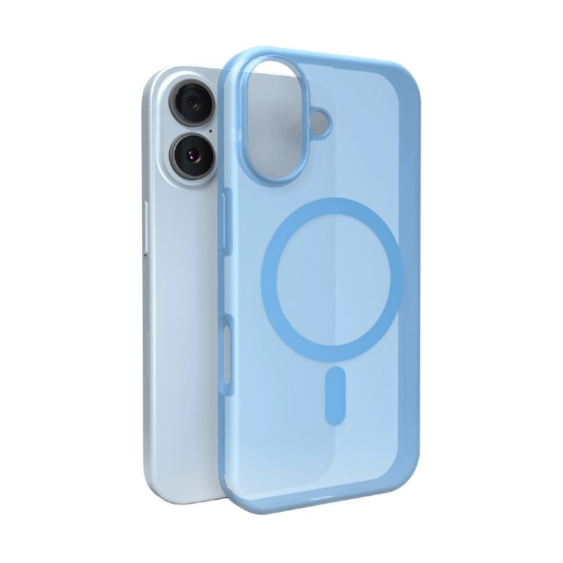Puro Daylight Magsafe Compatible Silicone Case for iPhone 17 - Translucent Blue sinine / iPhone 17