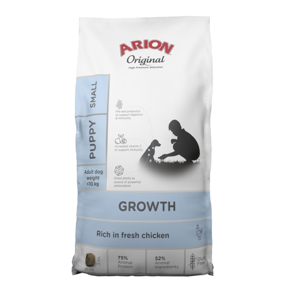 Arion kuivtoit koerale Original Puppy Small Growth Chicken, 7kg