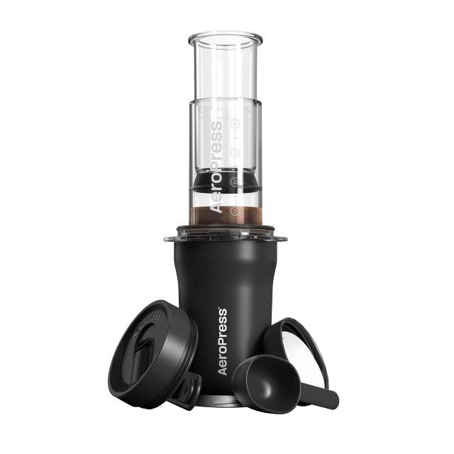 AeroPress espressokann Zaparzacz do kawy Go Plus z kubkiem termicznym must