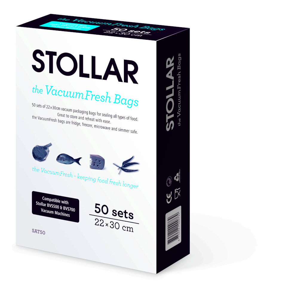 Stollar vaakumkotid SAT50 Vacuum Bags, 22 x 30cm, 50tk