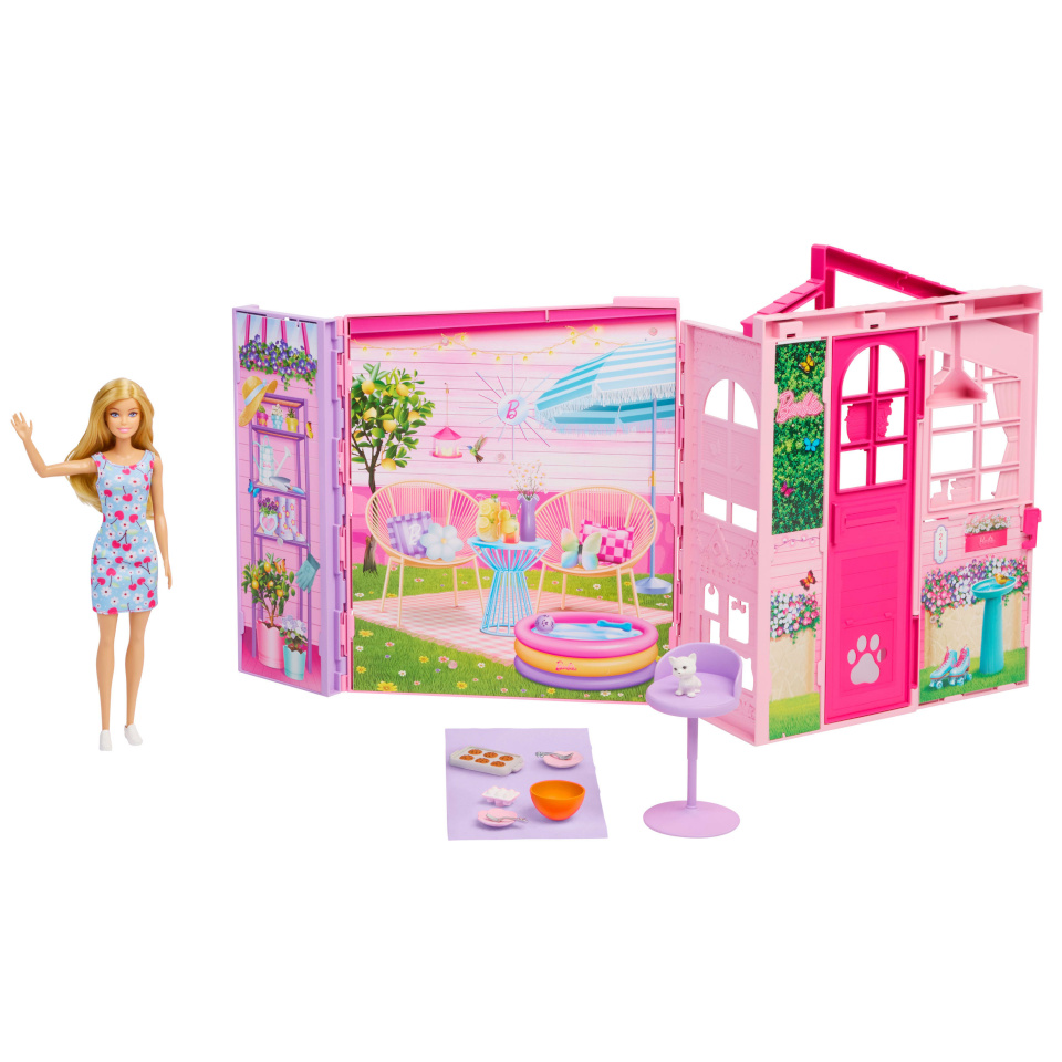 Barbie vabaajamaja ja nukumängukomplekt